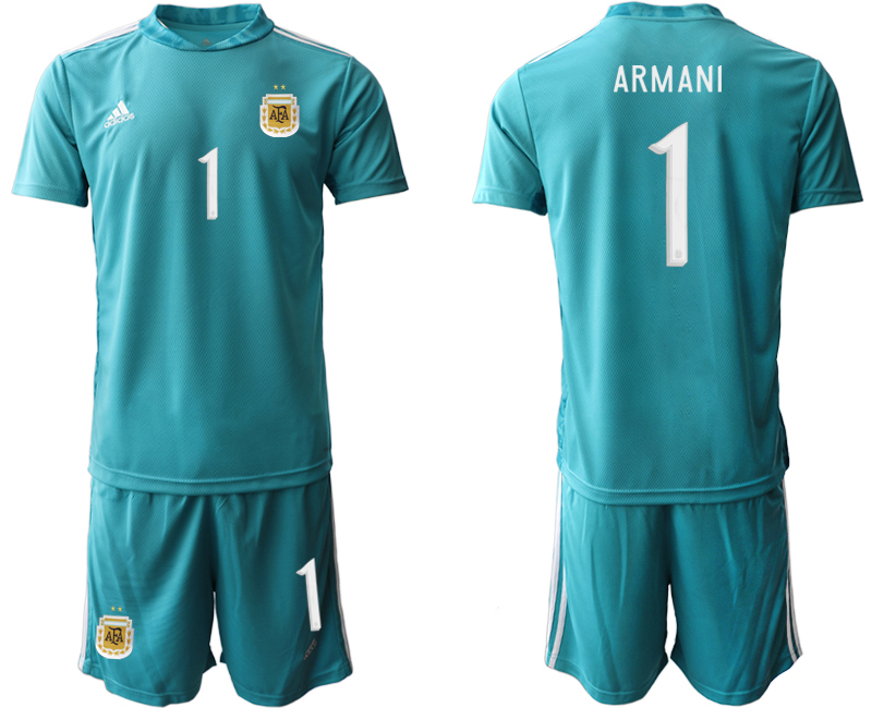 Men 2020-2021 Season National team Argentina goalkeeper blue #1 Soccer Jersey